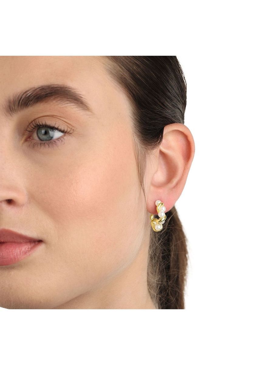 NOELANI Damen Creolen, Edelstahl, GOLD