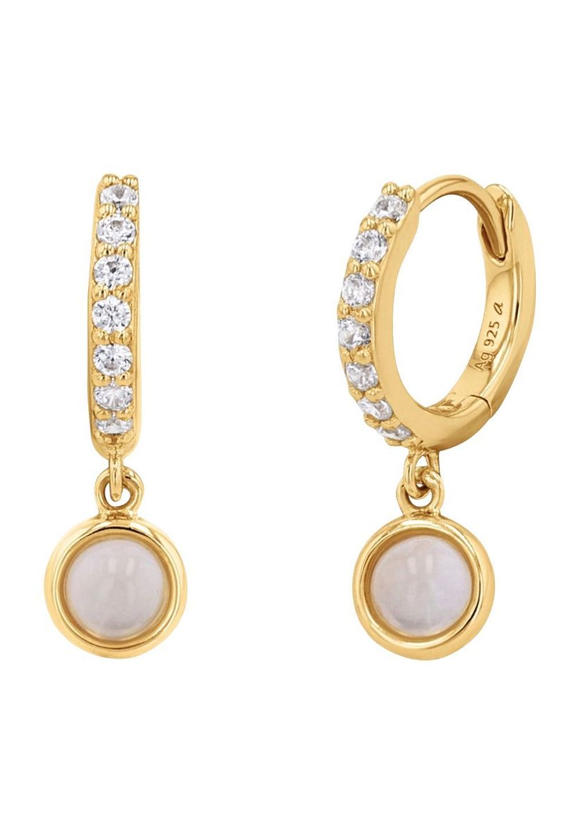 NOELANI Damen Creolen, 925er Sterling Silber, GOLD, 99