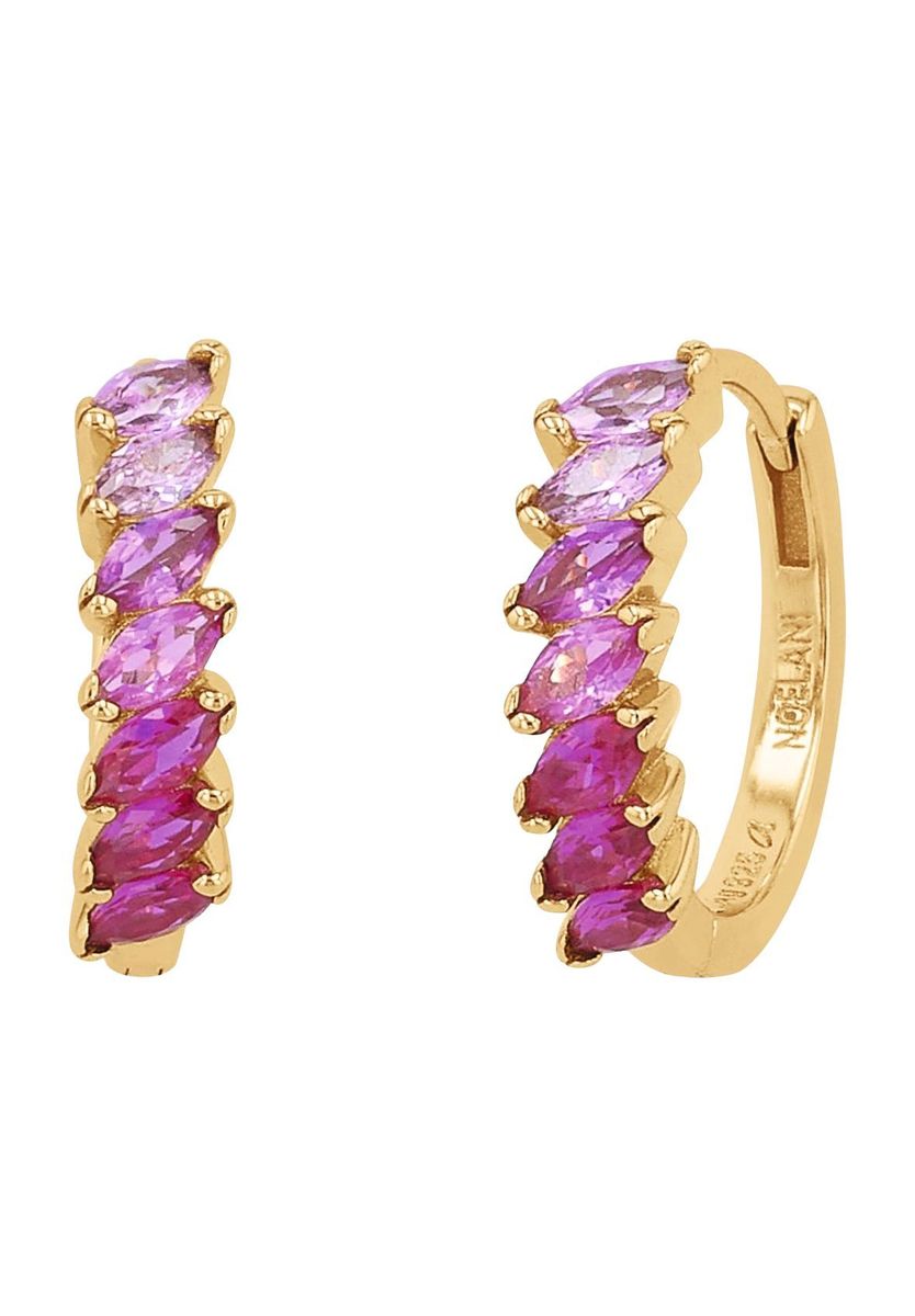 NOELANI Damen Creolen, 925er Silber, GOLD, 99