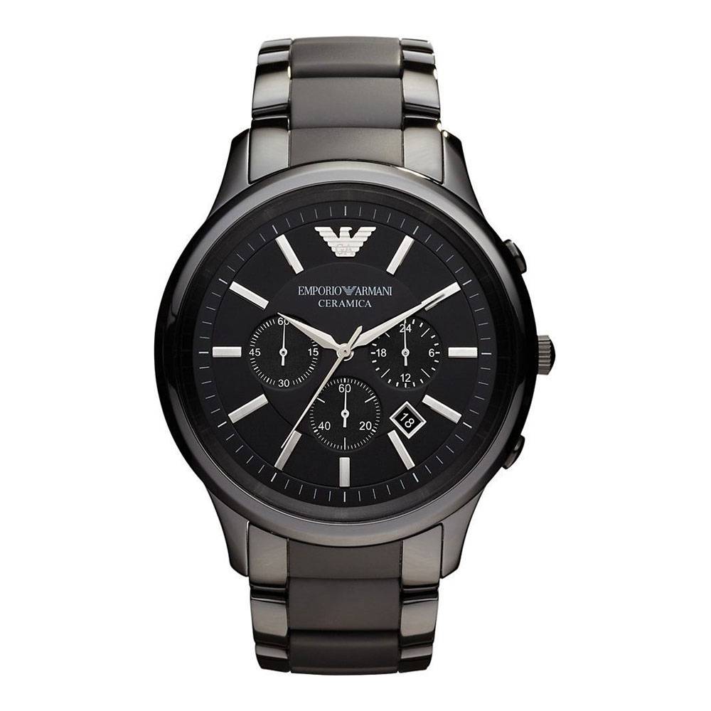 Klassische Chronographenuhr mit Keramikband