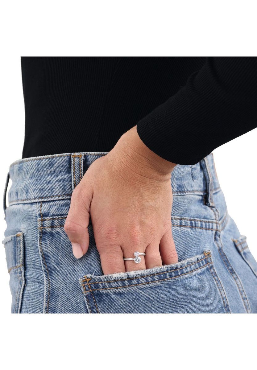 NOELANI Damen Ring, 925er Sterling Silber, SILBER, 52