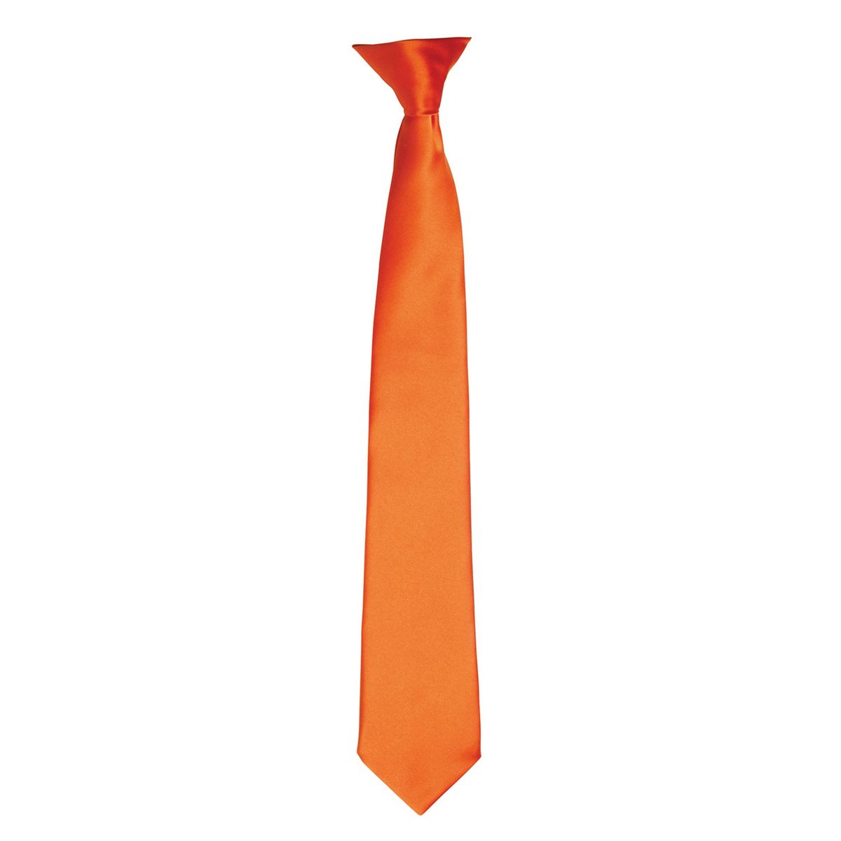 Herrenfarbene, orangefarbene Clip-on-Krawatte