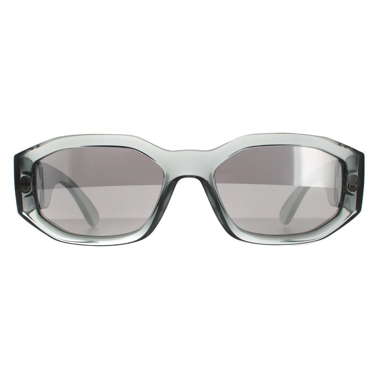 Transparente graue rechteckige Unisex-Sonnenbrille