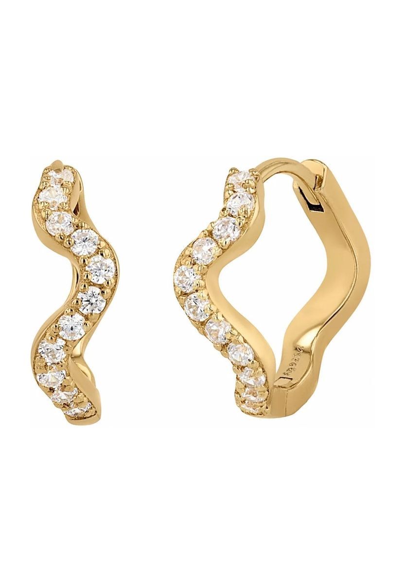 NOELANI Damen Creolen, 925er Sterling Silber, GOLD