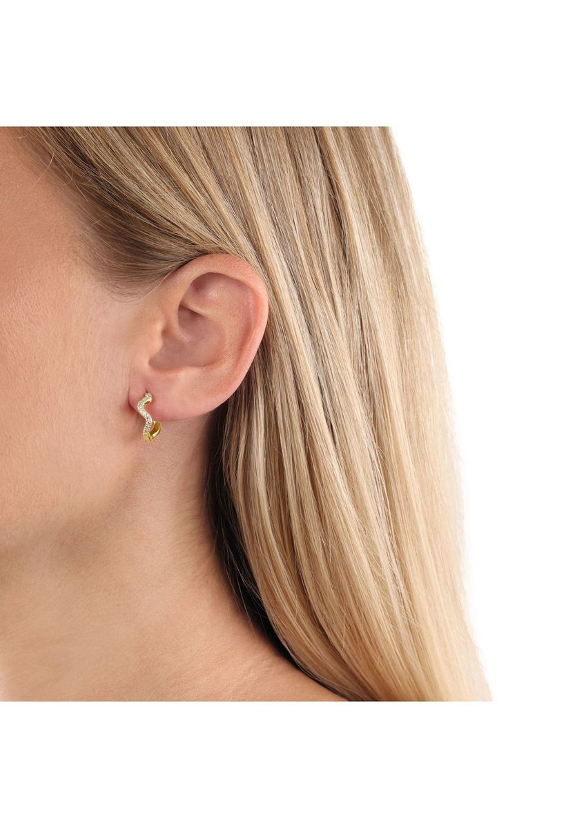 NOELANI Damen Creolen, 925er Sterling Silber, GOLD