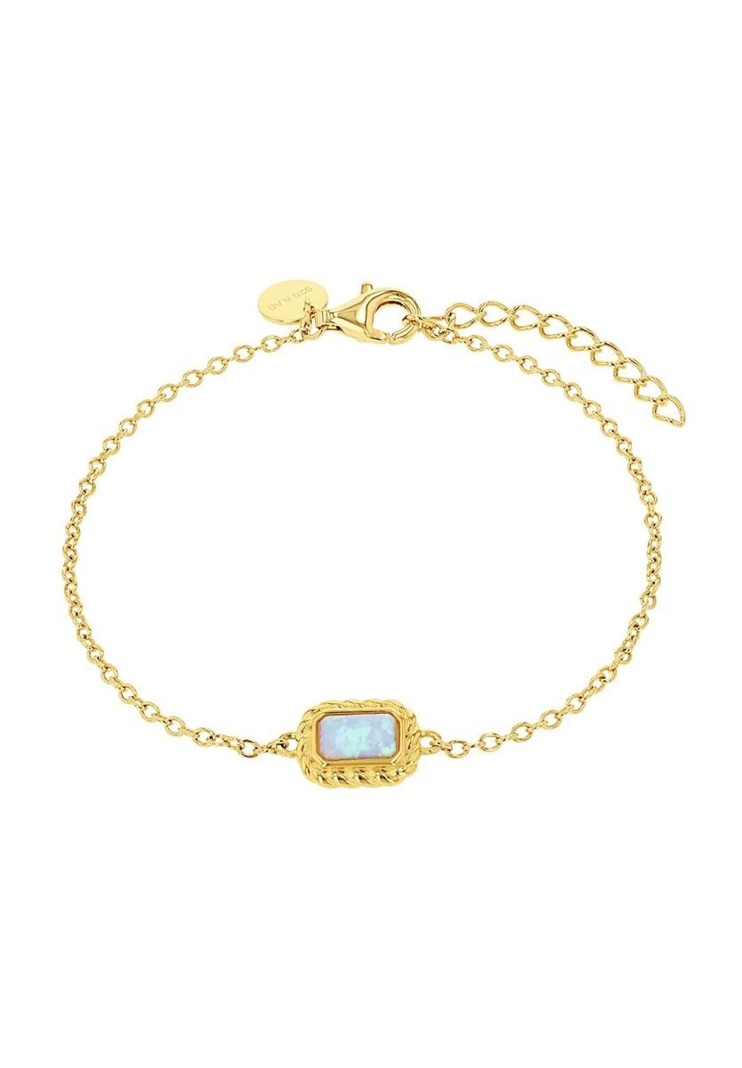 NOELANI Damen Armband, 925er Silber mit Opal, GOLD