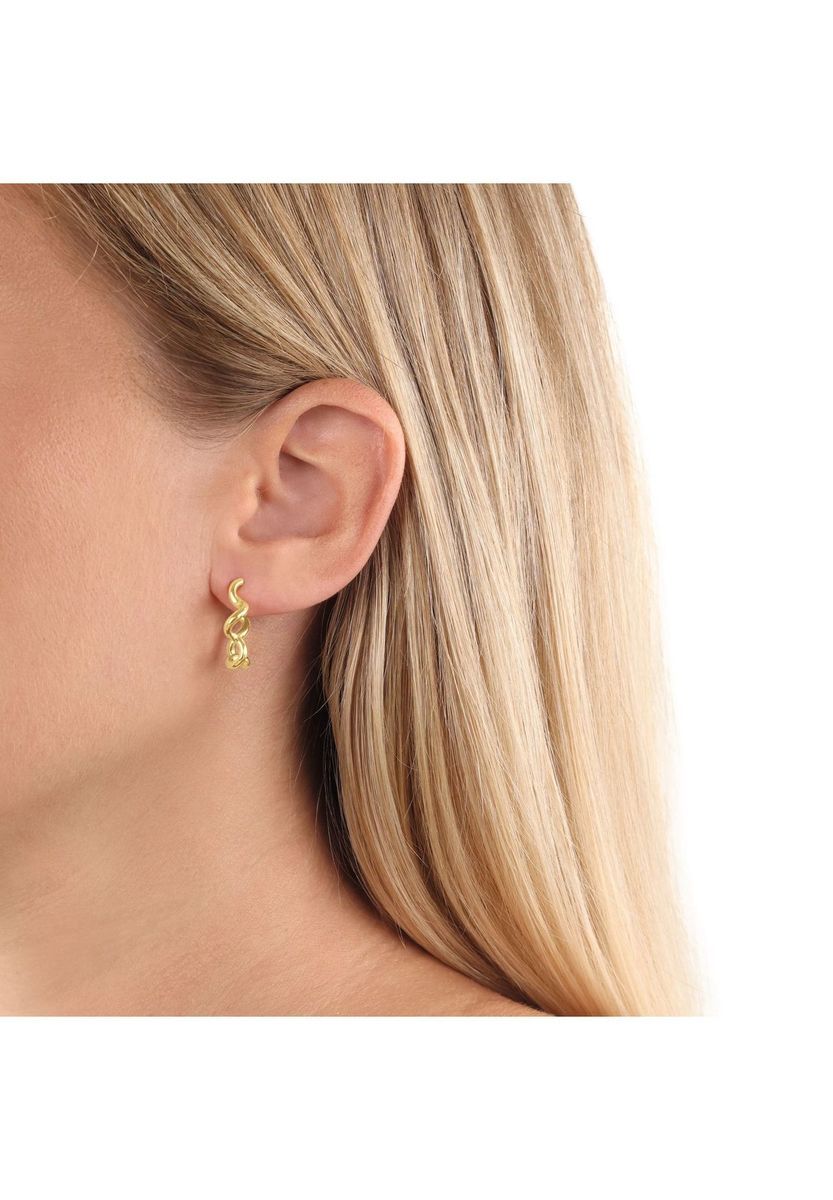 NOELANI Damen Creolen, 925er Sterling Silber, GOLD