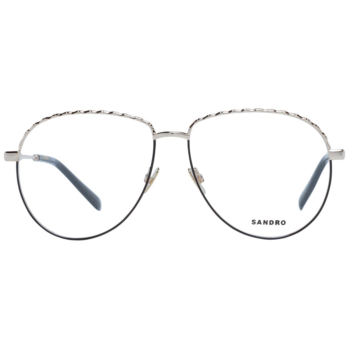 Metallbrille mit gewelltem Rand