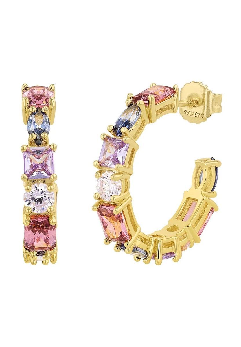 NOELANI Damen Creolen, 925er Sterling Silber, GOLD