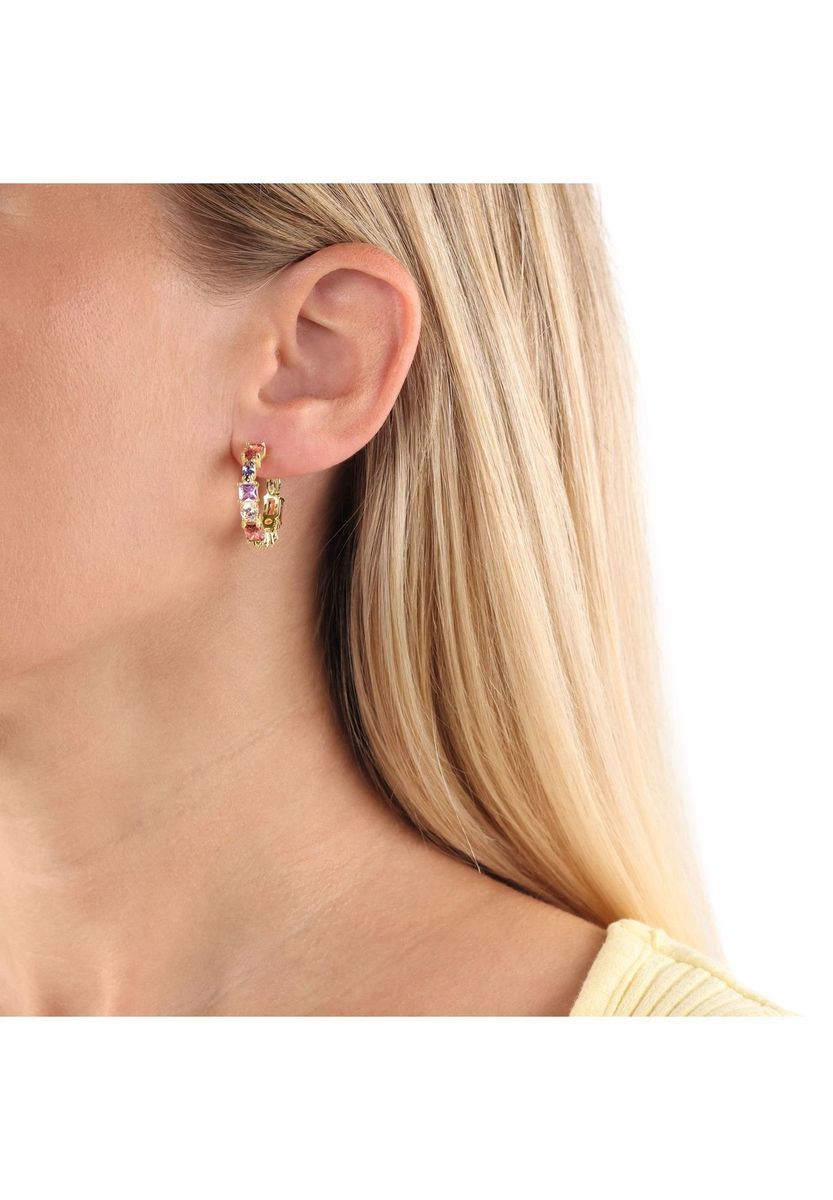 NOELANI Damen Creolen, 925er Sterling Silber, GOLD