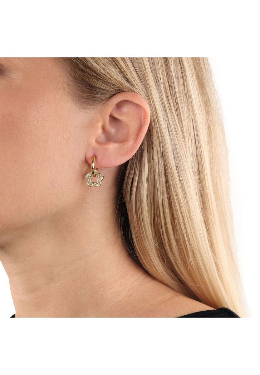 NOELANI Damen Creolen, Edelstahl, SILBER, 99