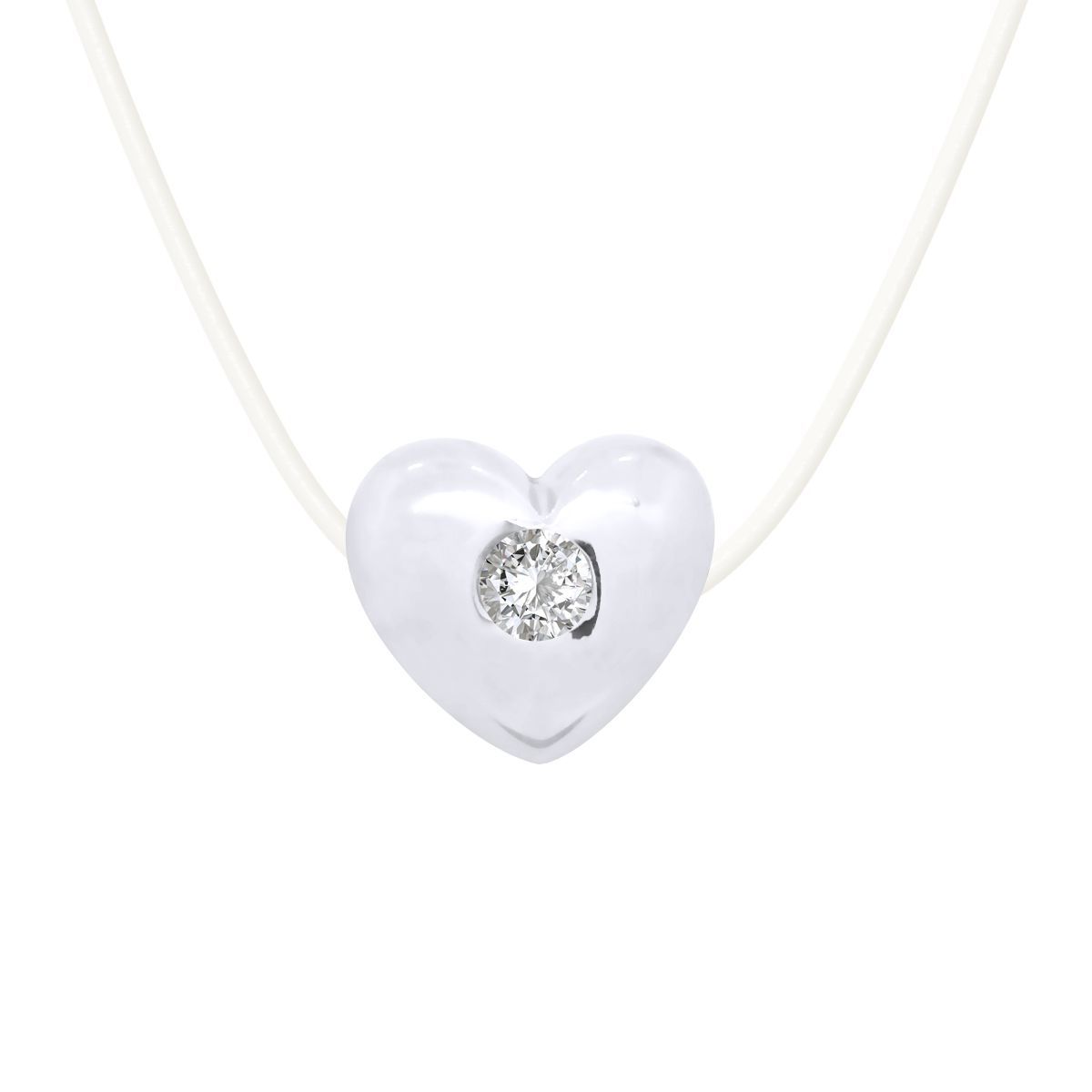 Herzkette mit Diamanten Anhänger