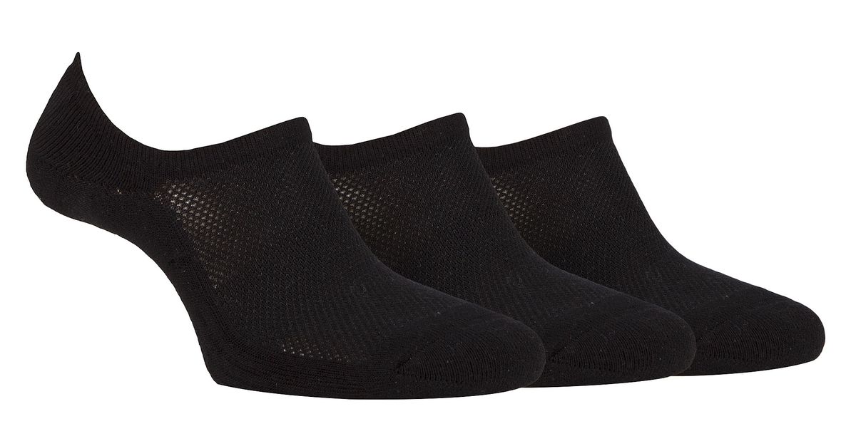 Damen Bamboo No Show Socken | Jeep | Atmungsaktiv Anti Blister gepolstert unsichtbare Socken mit Anti-Rutsch-Ferse Grip - Schwarz