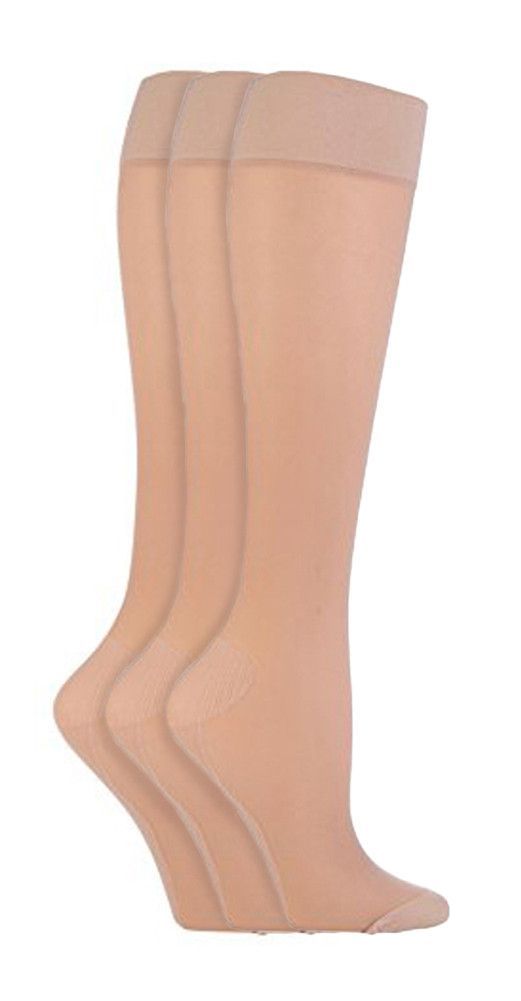 IOMI - 3 Paar Multipack Damen Flug Socken - Beige