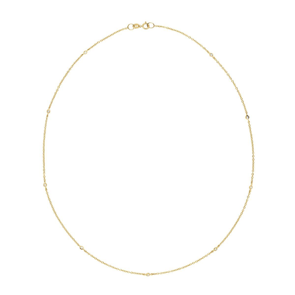 Zarte Goldkette mit Diamanten