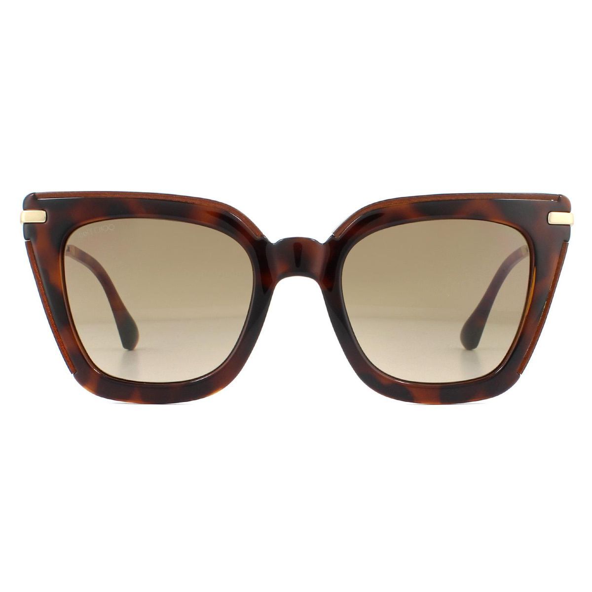 Elegante quadratische Havana Sonnenbrille