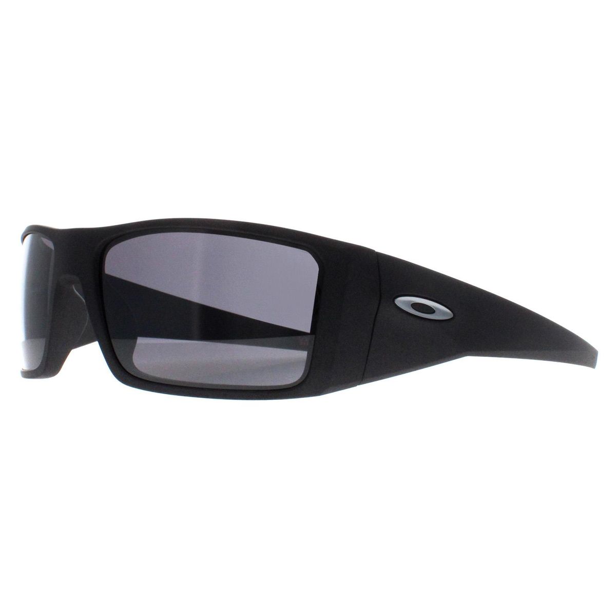 Matte Schwarz Rechteckige Wrap-Sonnenbrille