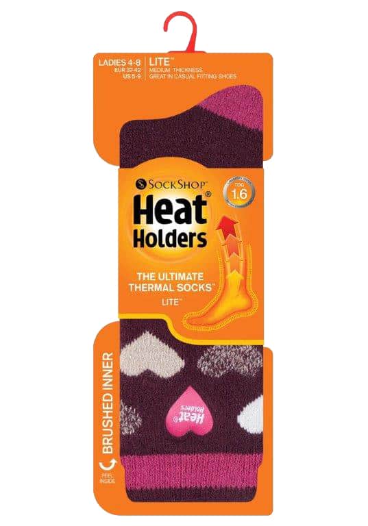 Thermo-Wintersocken mit Herzmuster