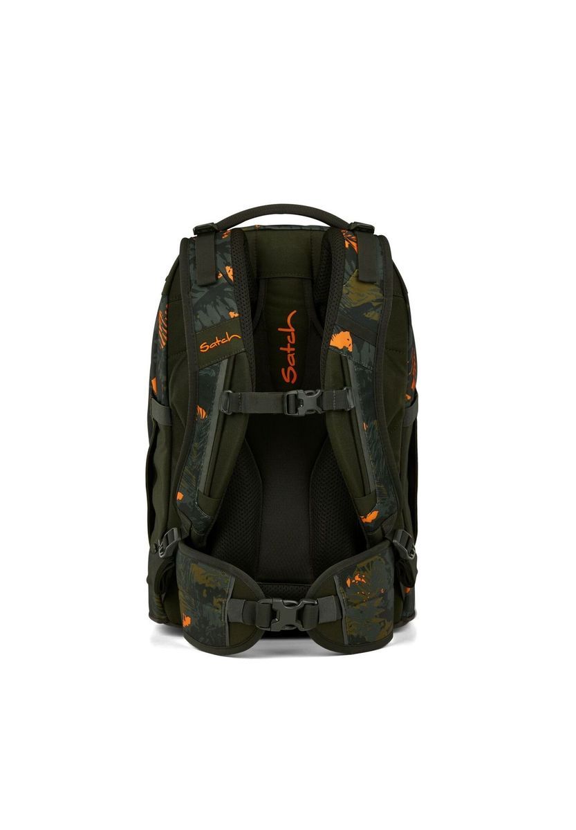 Schulrucksack mit Tarnmuster und Riemen