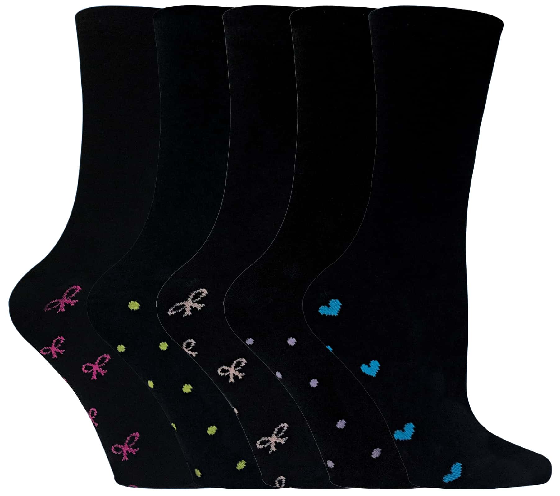 Schwarze Socken mit Baumwollmischung im 5er-Pack