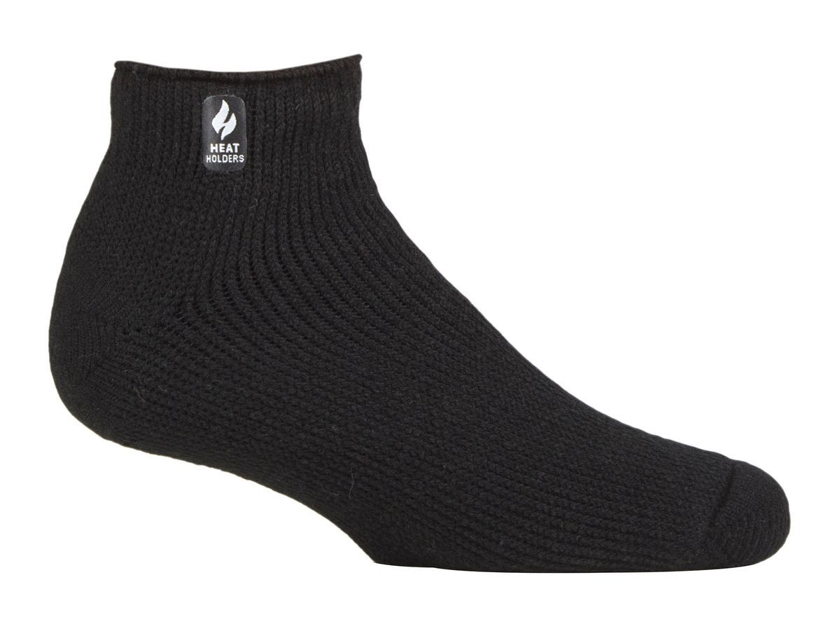 Heat Holders - Mens Thermal Trainer Socken | Low Cut Socken für den Winter - Schwarz