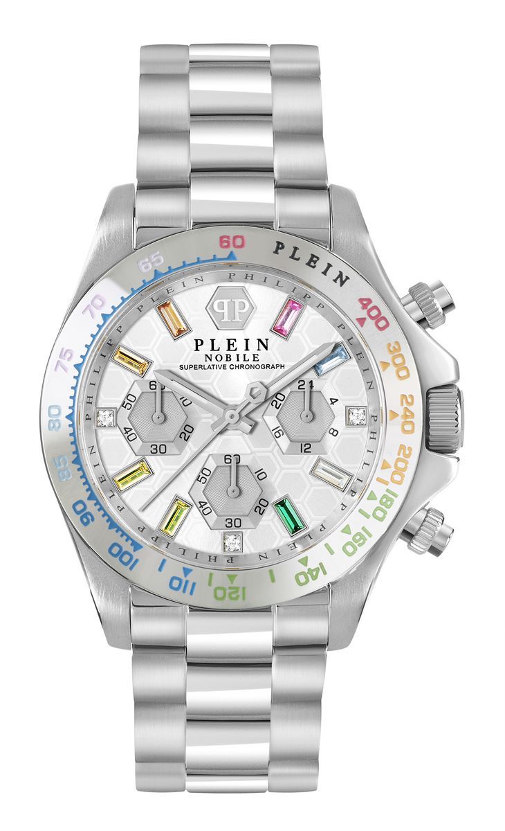 Damen Chronograph Uhr Silberfarben
