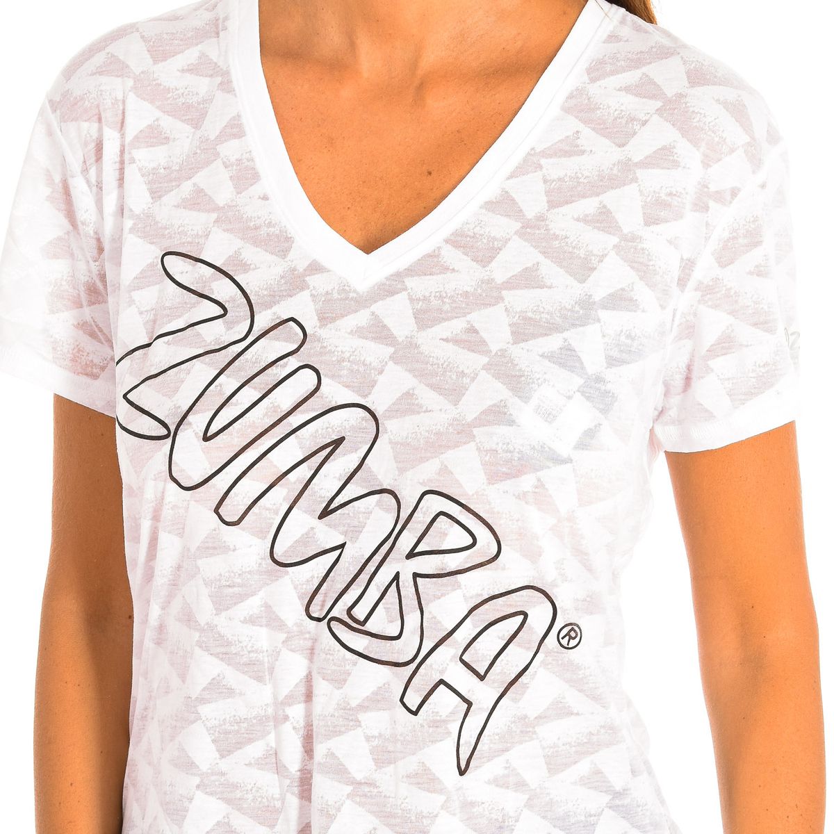 Sportliches T-Shirt mit V-Ausschnitt