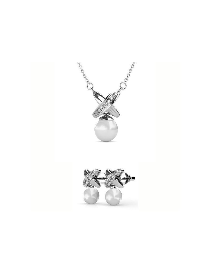 Perlenanhänger und Ohrring-Set