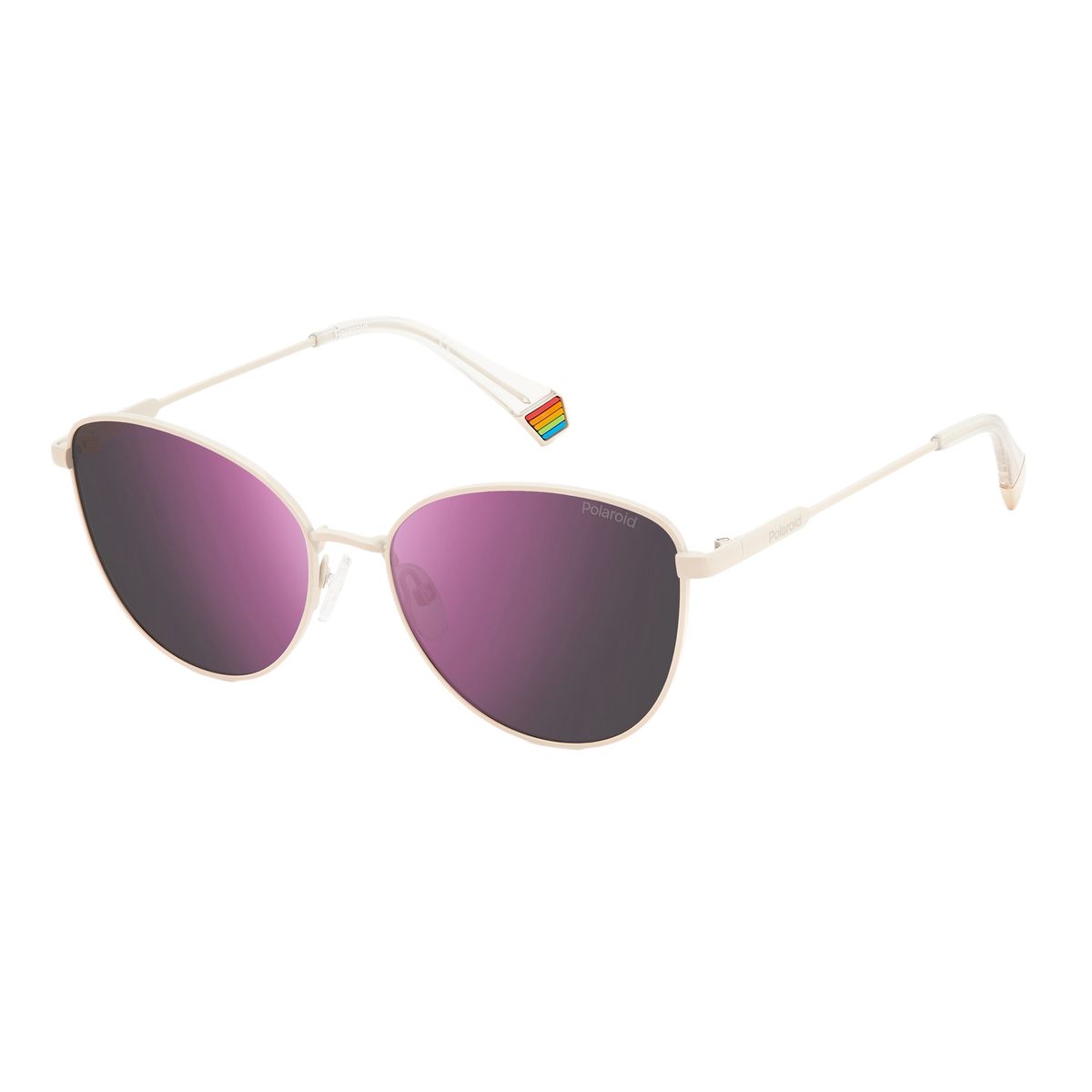 Cat-Eye Elfenbein Metall Sonnenbrille