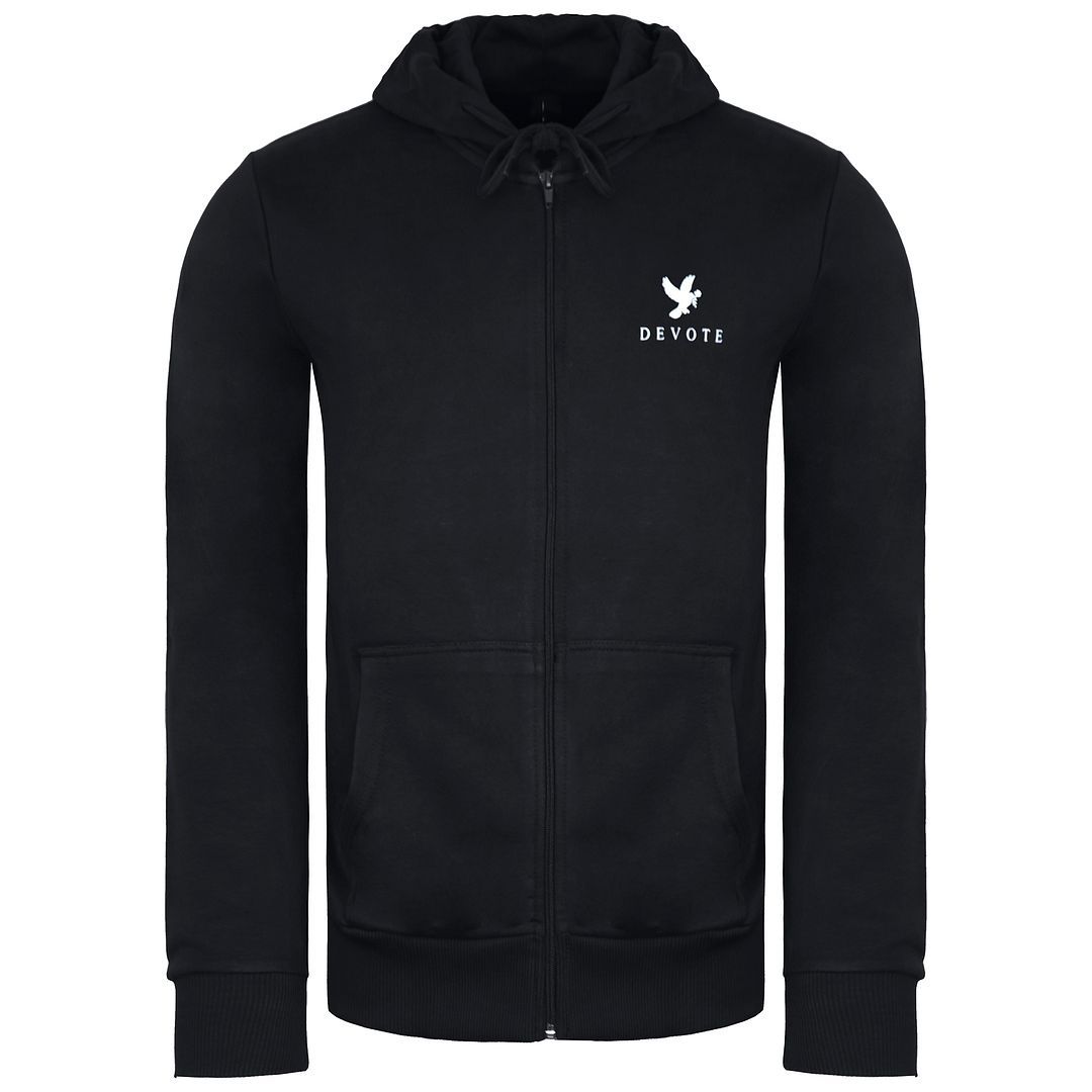 Kapuzenpullover mit Taubenlogo und Reißverschluss