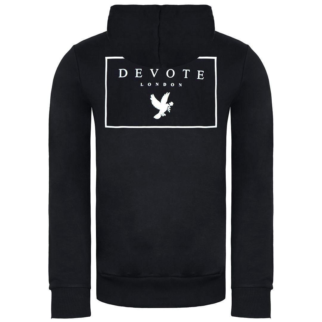 Zip-Hoodie mit Tauben-Grafik
