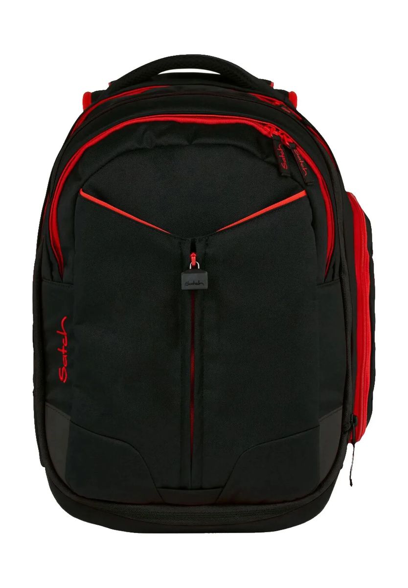 Satch Schulrucksack, Reflektoren, Zweiwege-Reißverschluss, für Kinder, schwarz