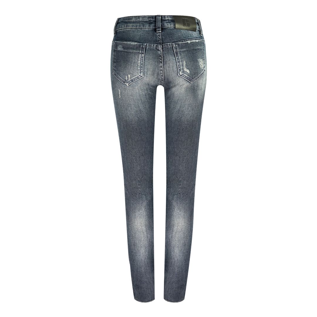 Skinny-Jeans mit Destroyed-Effekt und Zippern