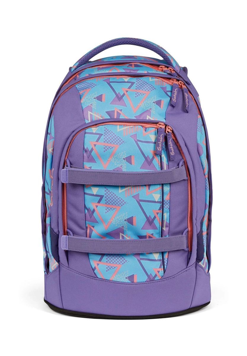 Geometrischer Schulrucksack mit Muster