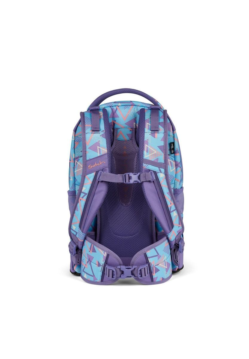 Geometrischer Schulrucksack mit Muster