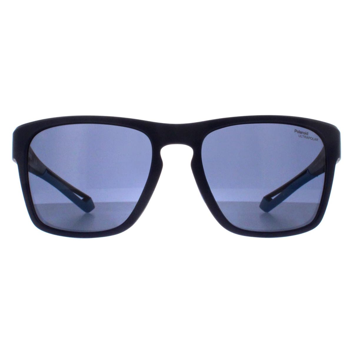 Matteblaue rechteckige polarisierte Sonnenbrille