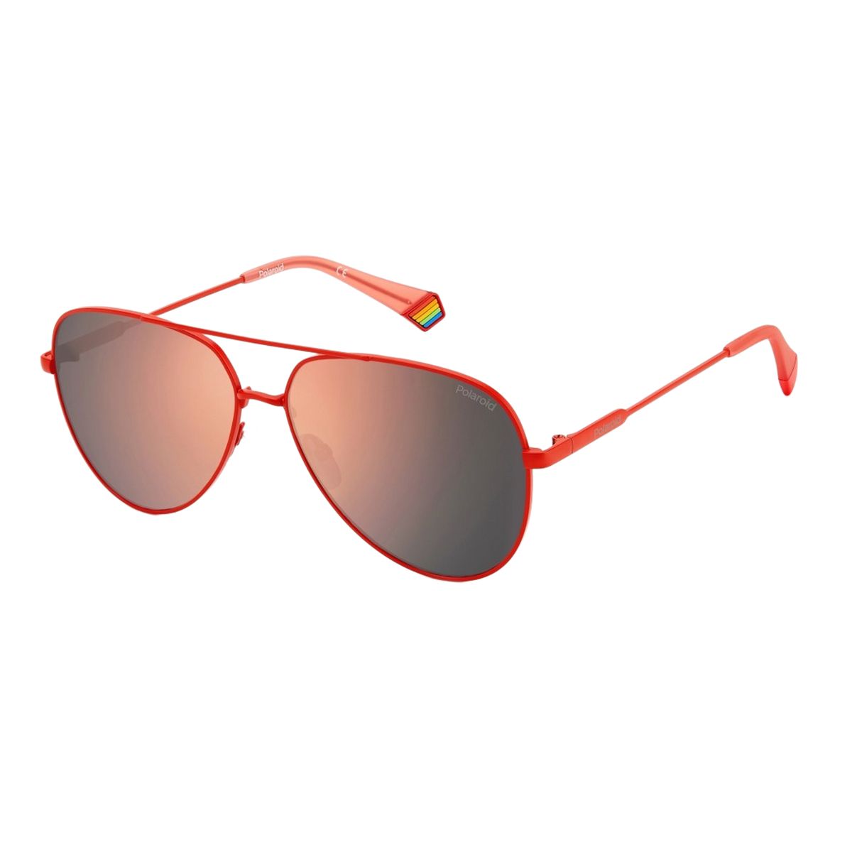 Klassische rote Metall-Pilotenbrille