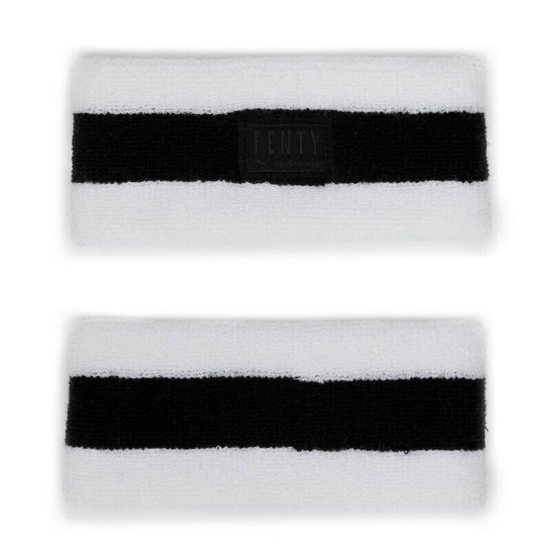 Gestreiftes Frottee-Stirnband Set
