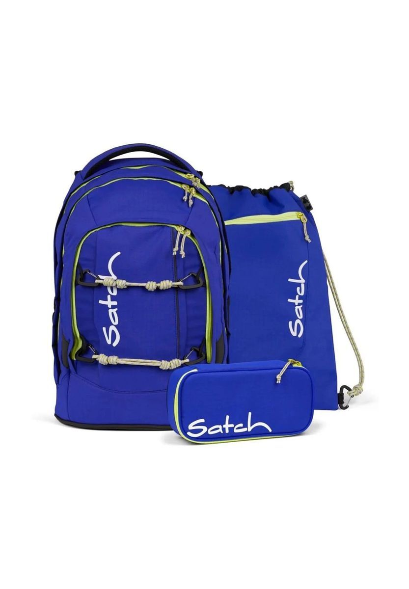 Ergonomisches blaues Schulrucksack-Set