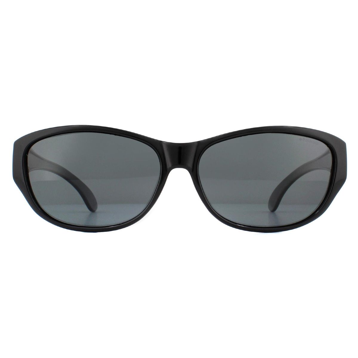 Schwarze Wrap-Around-Sonnenbrille mit Überzug