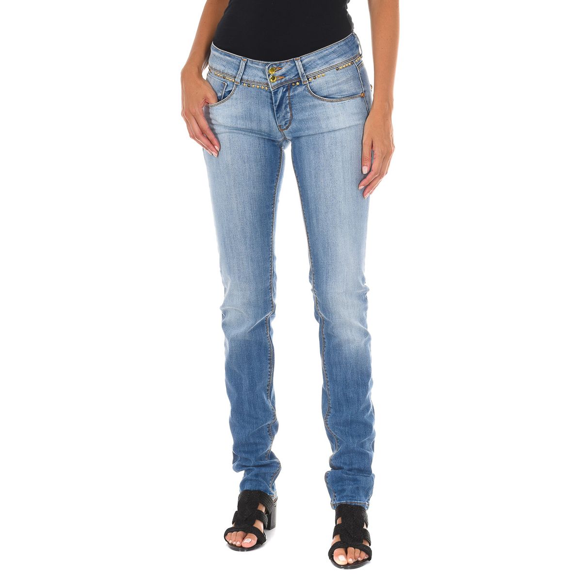 Damen Jeans mit niedrigem Bund und schmaler Passform