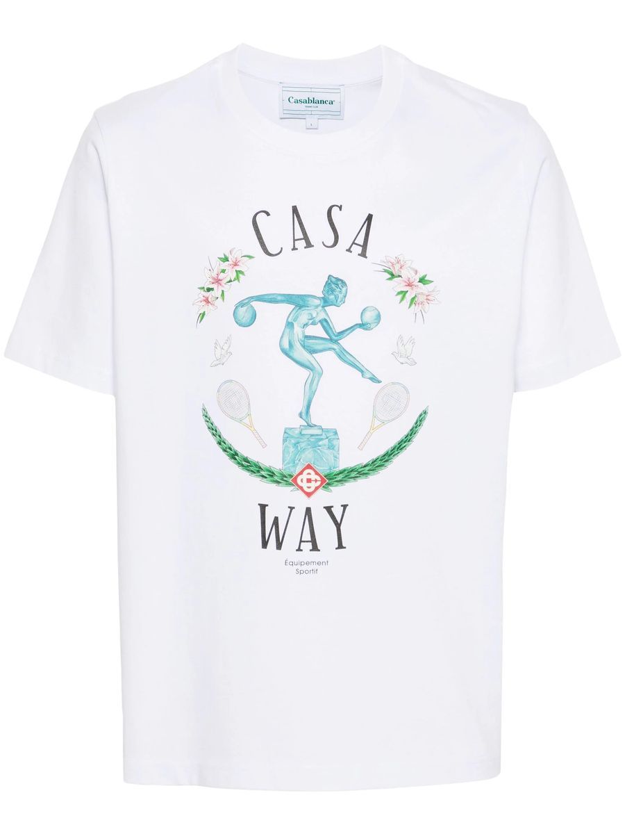 Baumwoll T-Shirt mit Grafikprint
