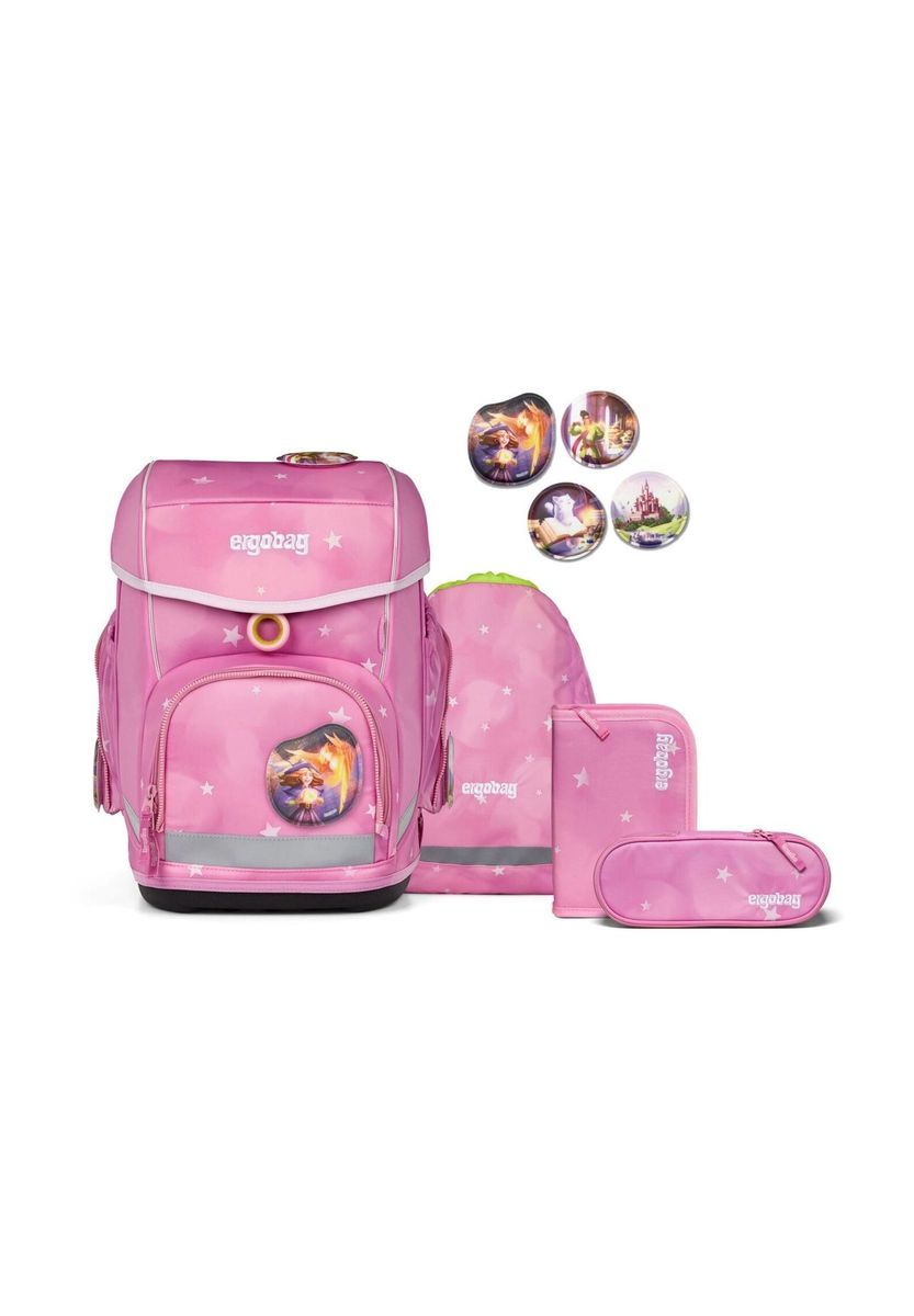 Pinkfarbenes 5-teiliges Schulranzen-Set