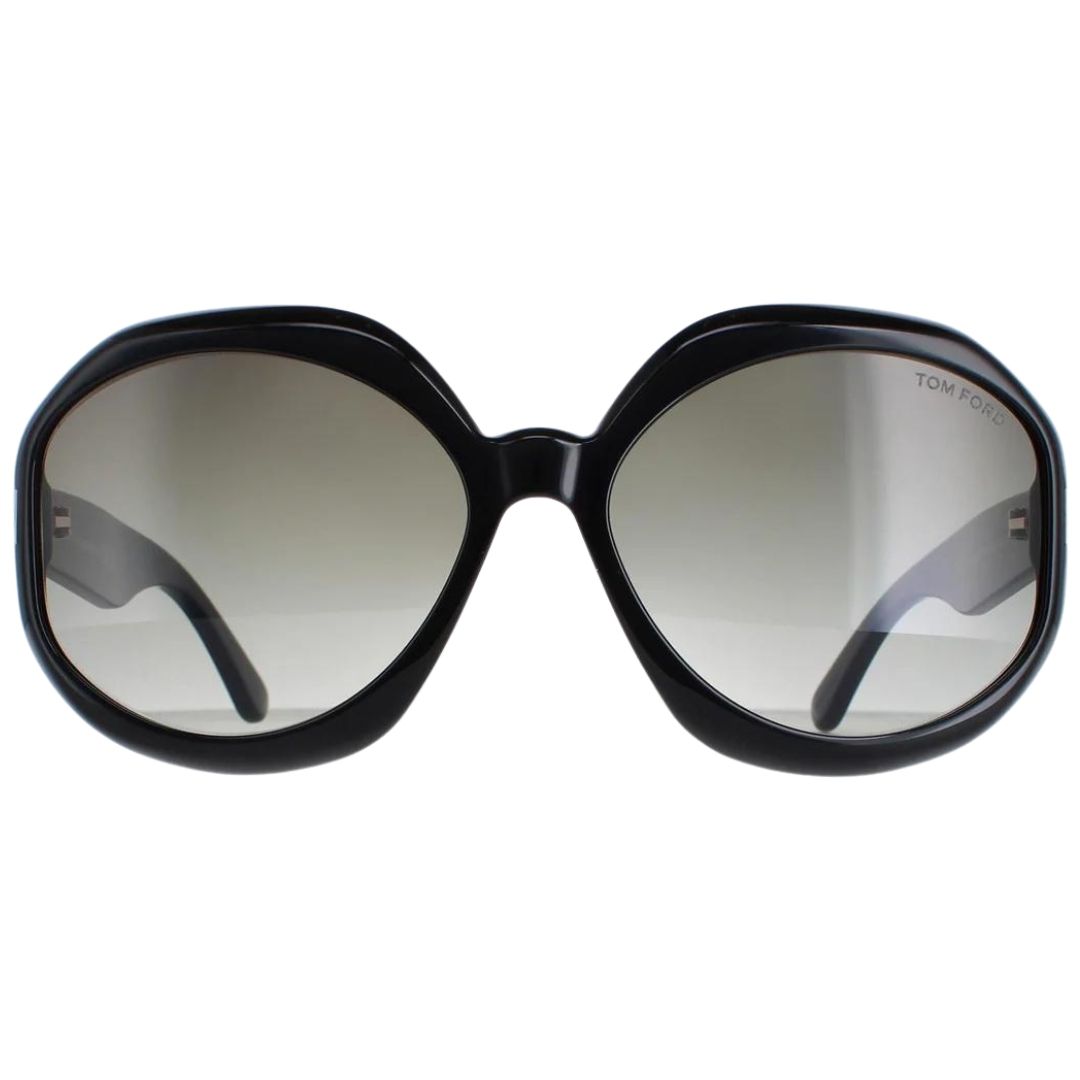 Übergroße schwarze Butterfly-Sonnenbrille