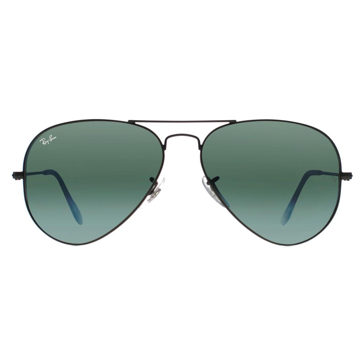 Klassische Aviator Sonnenbrille mit grünen Gläsern