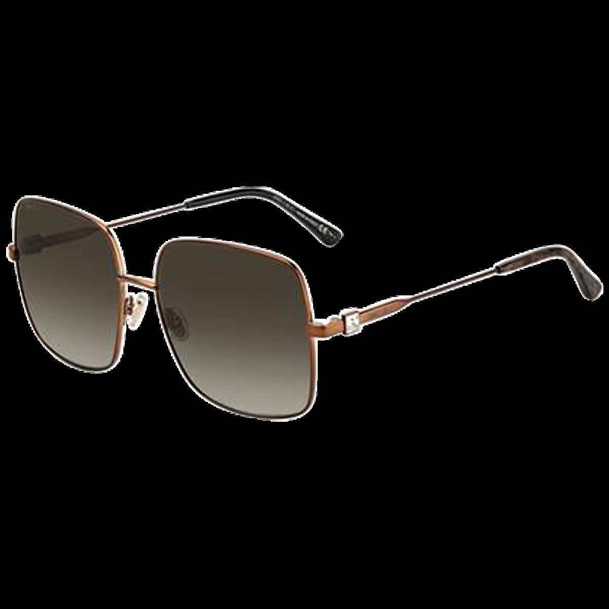 Quadratische Sonnenbrille mit Vollrand in Braun