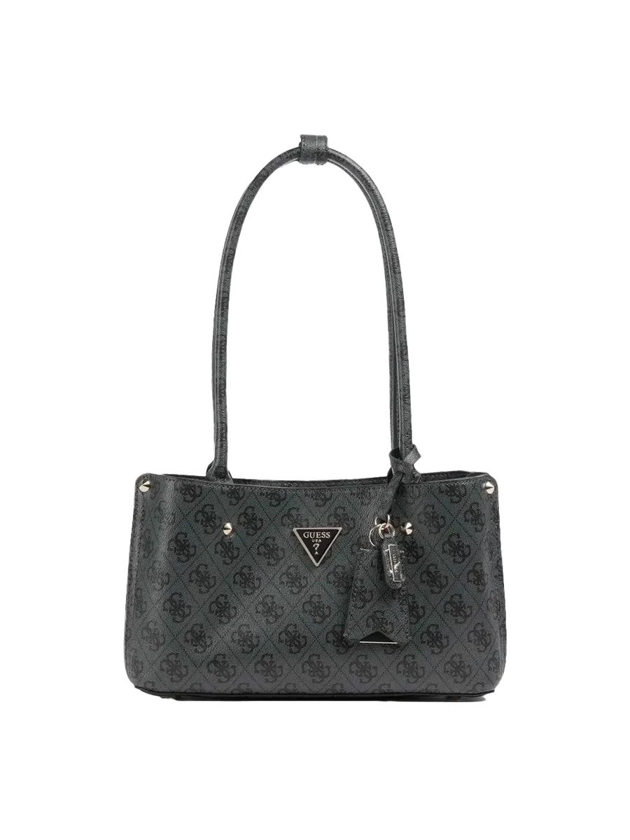 Elegante Schultertasche mit Logo-Muster
