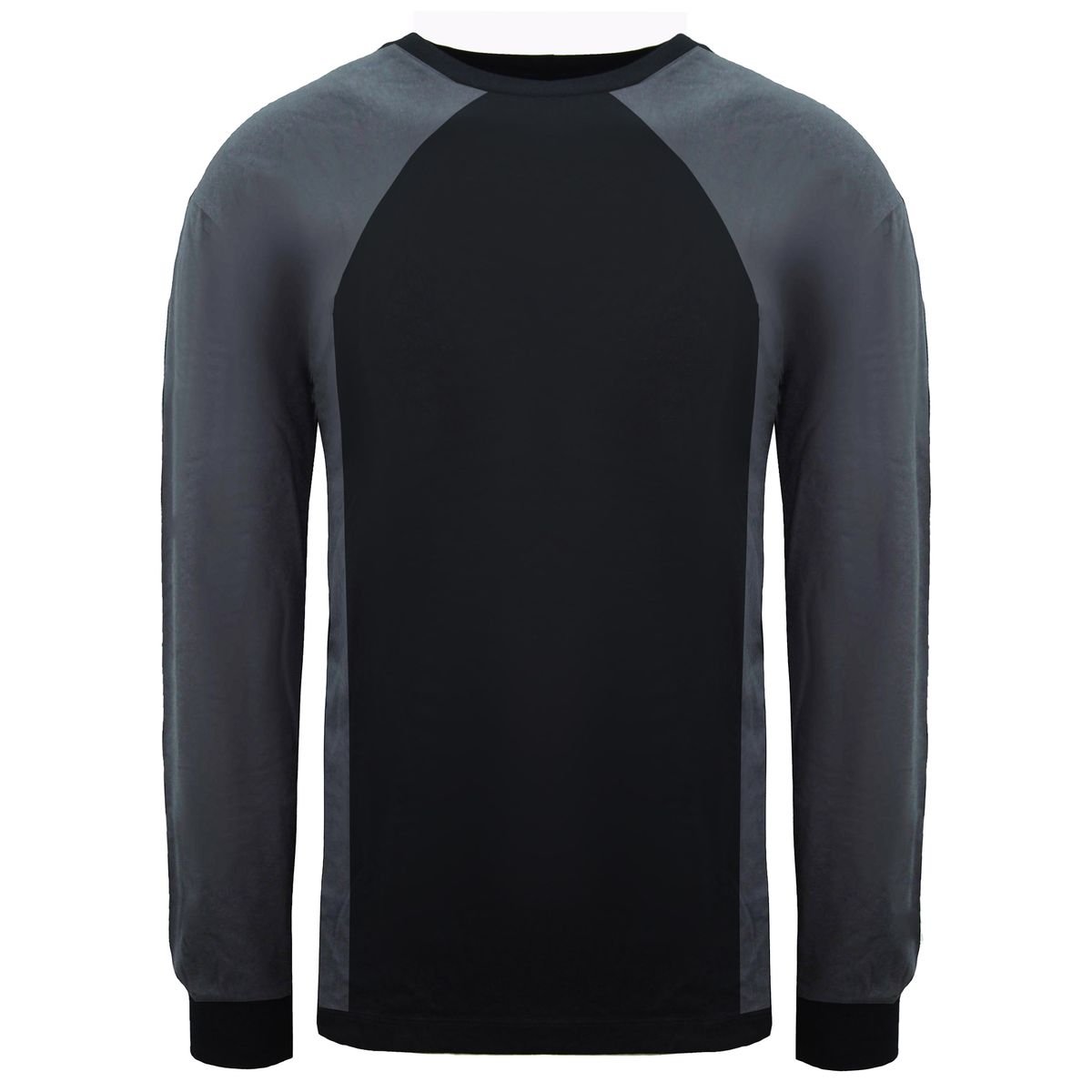 Zweifarbiger Langarm-Rundhals-Pullover