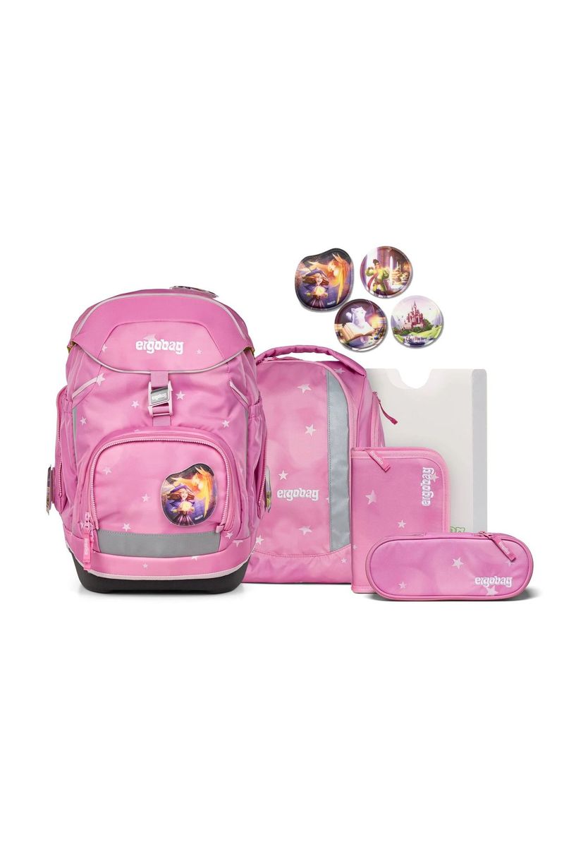 Ergonomisches pinkes Schulranzen-Set