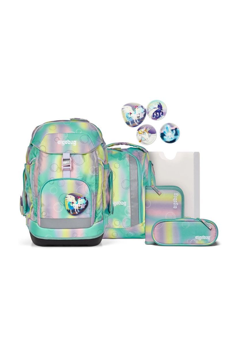 Ergonomisches Regenbogen Einhorn Schulranzen Set